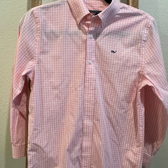 Vineyard Vines Men's Light Pink Checkered Shirt - Picture 1 of 3